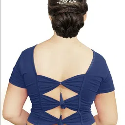 pu fashion Round Neck Women Blouse-picture-25