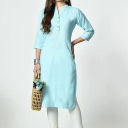 houseofcommon Women Cotton Blend Kurta Pant Set image 4