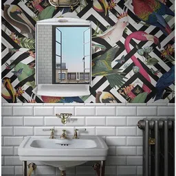 urban choice Saffire White Multi-Storage Bathroom Mirror image 1