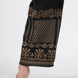 crown king garments Pack of 2 Women Relaxed Black, Grey Wool Trousers image 4