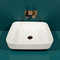 foxx Premium White Ceramic Wash Basin(White Gloss) (20x15x5) for Home and Hotels (15x20x5)(High Goss White) Table Top Basin image 3