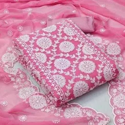 skyfiesta Unstitched Georgette Salwar Suit Material Embroidered image 2