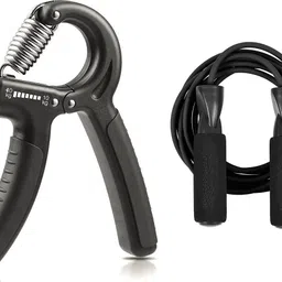 Workout Combo of Hand Gripper with Skipping Rope Fitness Accessory Kit Kit-image-12