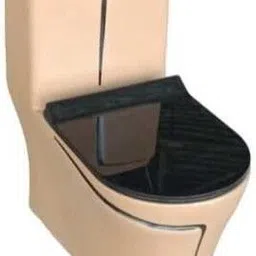 solano Premium Quality C024 Premium Quality Shining Light Brown commode with Black Finishing Line Western Commode-picture-24