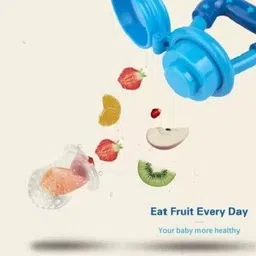 dn brothers Silicone Food/Fruit Nibbler,Soft Pacifier,Teether for Baby, Multicolor - SILICON image 3