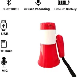yaroh v221 KING BHOPU MEGAPHONE - Loud & Clear, Stylish with USB, TF,Record,Chargeable Indoor, Outdoor PA System image 2