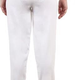 clothina Women Solid White Track Pants image 3