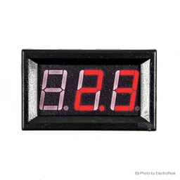 Red 0.56inch AC220V Two Wire AC Voltmeter 70V ~ 500V image 3