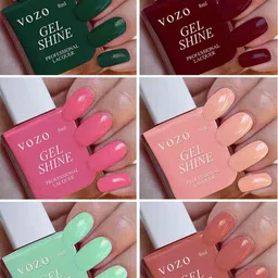 VOZO Set Of 6 Glossy Shine Nail Polish - 8 ml Each - VT-2-image-72