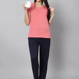 DZZO Typography Printed T-Shirt & Pyjama Night Suits-picture-33