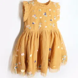 Cherry Crumble Pink Floral Embroidered Cotton Dress-image-53