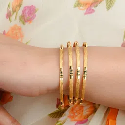 Zeraki Jewels Sushmita Set Of 4 Gold-Plated Bangles-picture-31