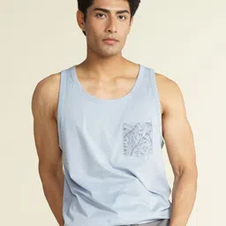 DaMENSCH NEO-Cool Pure Cotton Pocket Print Tank Top-picture-23