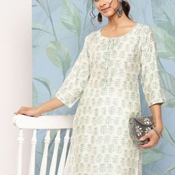 Libas Women Floral Motifs Printed Thread Work Kurta-picture-9