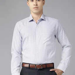 Park Avenue Slim Fit Gingham Checks Formal Shirt-picture-20