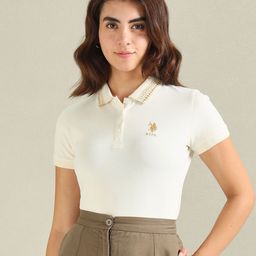 U.S. Polo Assn. Women Polo Collar Casual T-shirt-picture-38
