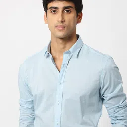 RARE RABBIT Men Flees Slim Fit Spread Collar Cotton Shirt-picture-39