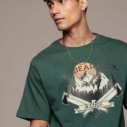 R.Code by The Roadster Life Co. Men Printed Relaxed Fit T-shirt-picture-39