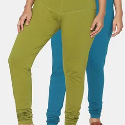 TSG Bliss Women Pack of 2 Solid Churidar Leggings-picture-39