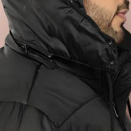 Sztori Plus Size Longline Padded Jacket with Detachable Hood image 4