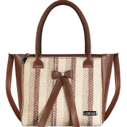 LOREM Printed Shopper Tote Bag with Cut Work-picture-45