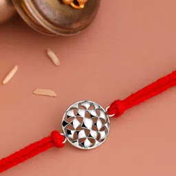 KUBERBOX 92.5 Sterling Silver Charm Detail Rakhi-picture-25