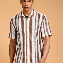 LSD Relaxed Fit Semi Sheer Striped Casual Shirt-picture-28