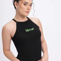SZN Typography Print Bamboo spandex Tank Crop Top-picture-18