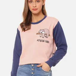 Campus Sutra Women Pink Printed Sweatshirt-image-41