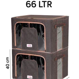 BlushBees Set Of 2 Brown Multi-Utility Wardrobe Organisers image 5