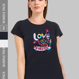 CHOZI Pack Of 2 Printed Bio Finish Running Cotton T-shirt-picture-9