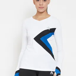 AGIL ATHLETICA Women White Solid Round Neck T-shirt-picture-40