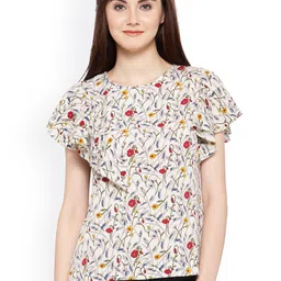 Gipsy Women Cream-Coloured Printed Top image 1