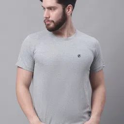 Friskers Solid Round Neck Pure Cotton T-shirt-picture-24