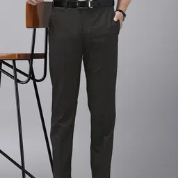 Park Avenue Men Checked Formal Trousers image 1
