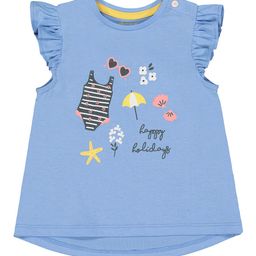 mothercare Infant Girls Blue Printed A-Line Pure Cotton Top-picture-38