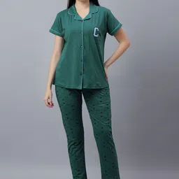 DZZO Printed Pure Cotton Night Suit-picture-35