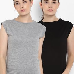 appulse Women Pack of 2 Solid Slim Fit Sports T-shirts-picture-25