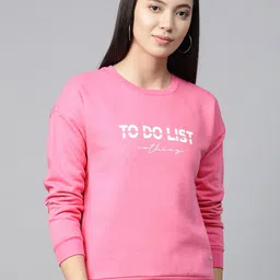 Allen Solly Woman Pink Printed Sweatshirt-picture-10