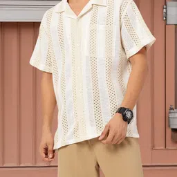 Kook N Keech Layered Luxe Open-knit Striped Shirt-picture-40