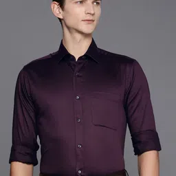 Raymond Solid Slim Fit Pure Cotton Formal Shirt-picture-32
