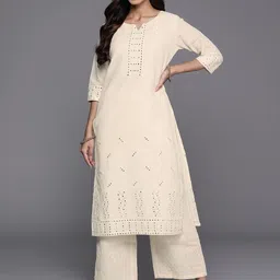 Libas Embroidered Mirror Work Kurta-image-0
