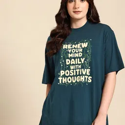 Hang and wear Printed Drop-Shoulder Sleeves Relaxed Fit Pure Cotton T-shirt-image-87