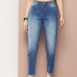 Harvard Women Pure Cotton High-Rise Light Fade Mom Fit Jeans-image-94