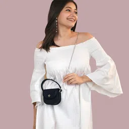 Nestasia Textured Sling Bag with Quilted image 1