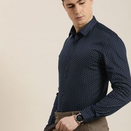 INVICTUS Men Classic Slim Fit Opaque Printed Formal Shirt-picture-14