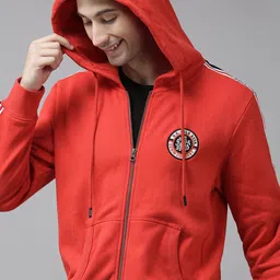 u.s. polo assn. denim co. U S Polo Assn Denim Co Men Red Hooded Sweatshirt-picture-14