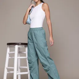 Popnetic Women Loose Fit High-Rise Trousers-image-32