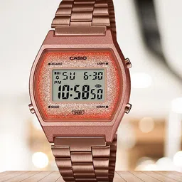 CASIO Unisex Rosegold-Toned Digital Watch D187 B640WCG-5DF-picture-8