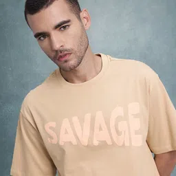 The Roadster Life Co. Typography Print Drop-Sleeves Pure Cotton Relaxed Fit T-shirt-picture-24